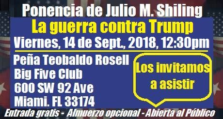 Invitación a la Ponencia La guerra contra Trump