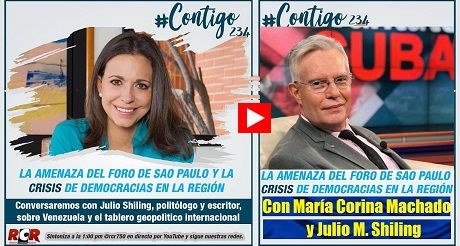 Amenaza del Foro de Sao Paulo Maria Corina Machado y Julio M Shiling