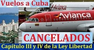 EAvianca suspende todos sus vuelos a Cuba
