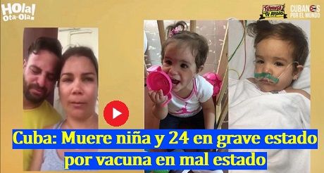 Cuba: Muere niña por vacuna en mal estado