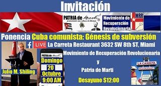 Invitacion Ponencia Cuba comunista: Génesis de subversión
