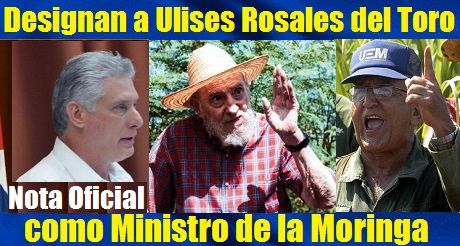 Designan a Ulises Rosales del Toro como Ministro de la Moringa