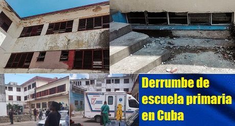 derrumbe de escuela primaria en Cuba