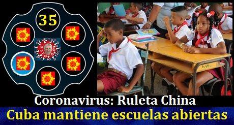 Cuba mantiene escuelas abiertas: Juega ruleta China con Coronavirus