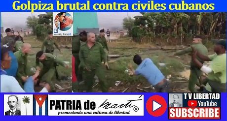 Golpiza brutal contra civiles cubanos
