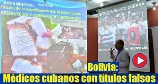 Médicos cubanos en Bolivia con títulos falsos