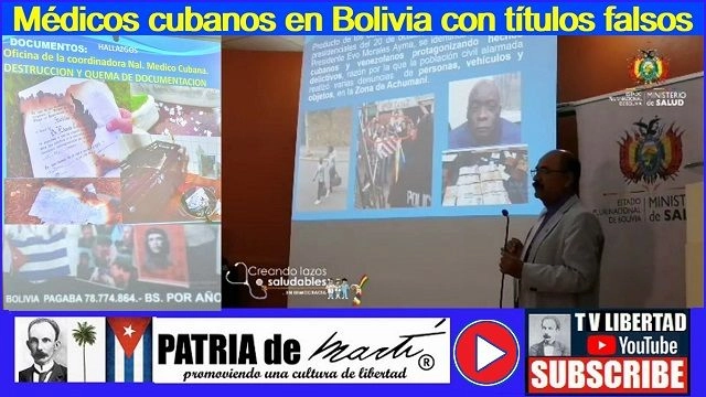 Médicos cubanos en Bolivia con títulos falsos