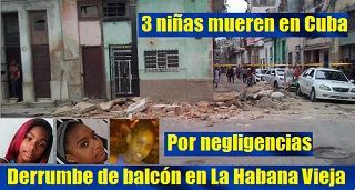 Cuba: Mueren tres niñas tras derrumbe de un balcón