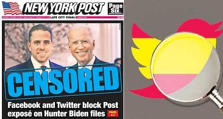 Twitter bajo la lupa por proteger a Biden de escandalos de corrupcion