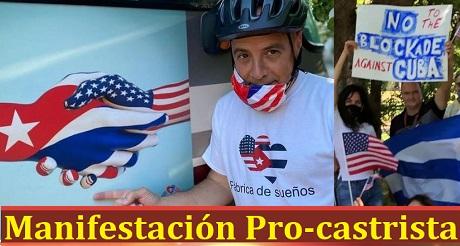 Contra Protestas a Manifestacion Pro castrista Puentes de Amor