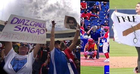 Federacion de beisbol castrista protesta por carteles contestatarios
