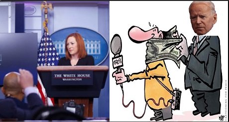 Equipo de prensa Biden pide preguntas previamente