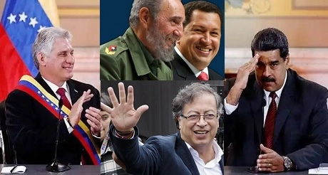 America triangulo socialista Cuba Venezuela Colombia
