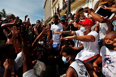 Los cubanos salieron el domingo 11 de julio a las calles