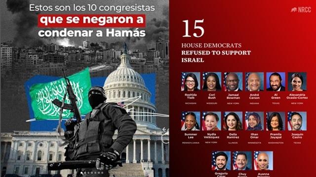 Congresistas que no condenaron a Hamas