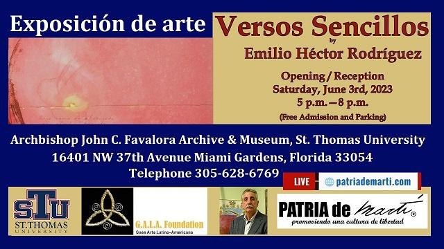 Invitacion Exposicion de arte Versos Sencillos