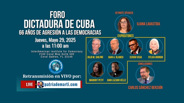 Invitación al Foro "Dictadura de Cuba. 66 años de agresión a las democracias"