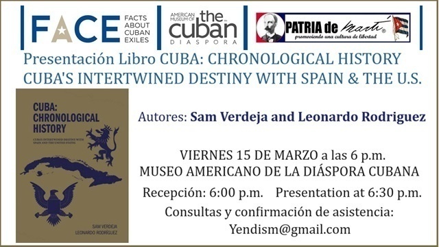 Invitacion Presentacion del Libro Cuba Chronological History