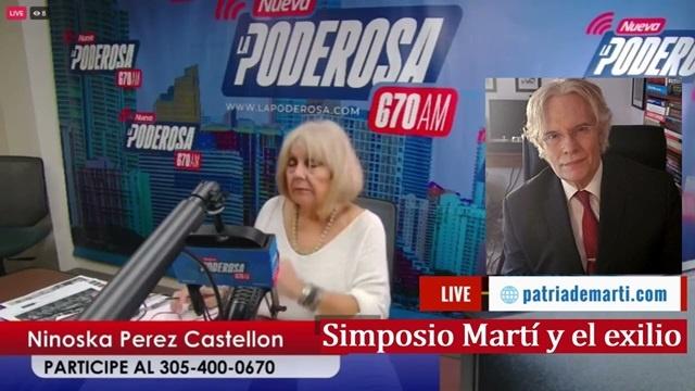 Julio M Shiling con Ninoska Simposio Martí y el exilio
