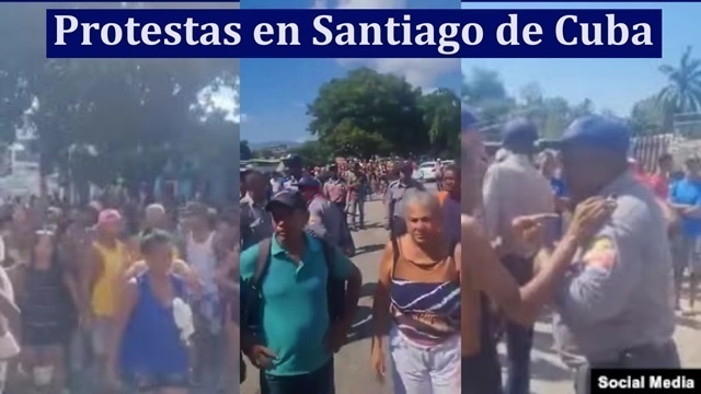 Protestas en Santiago de Cuba