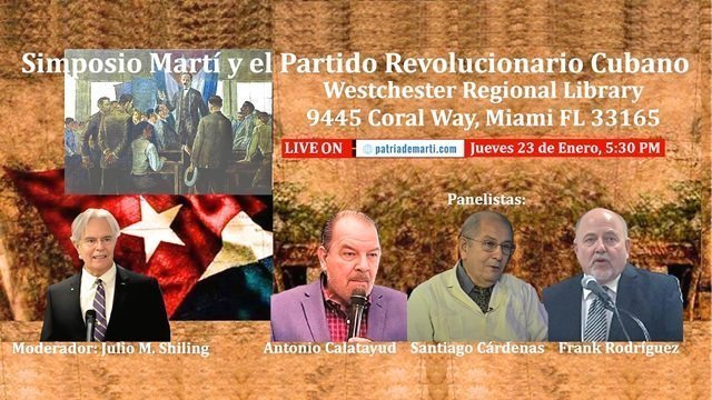 Invitación Simposio Martí y el Partido Revolucionario Cubano