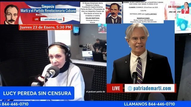 Julio M Shiling Lucy Pereda invitan Simposio Marti y el PRC
