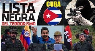 Cuba regresa a Lista Negra del Terrorismo