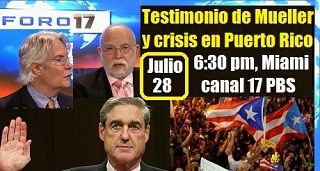 Invitación al programa Testimonio de Mueller y crisis en Puerto Rico