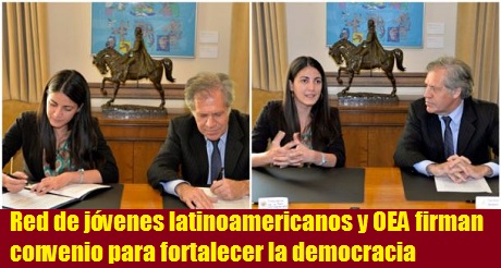 Rosa Maria Paya Luis Almagro firman acuerdo OEA