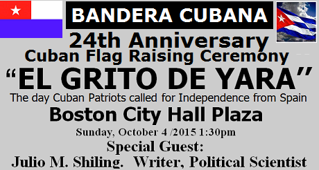 bandera cubana raising ceremony