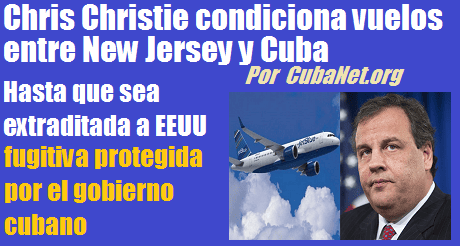 chris christie condiciona vuelos a Cuba