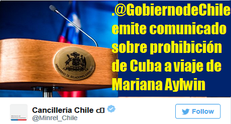 comunicado Gobierno Chile