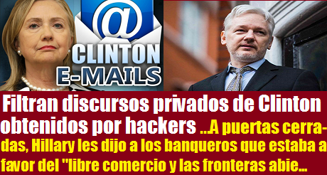 filtran discursos privados de Hillary Clinton 