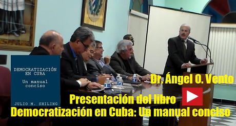 Dr Angel Omar Vento presentacion libro democratizacion en Cuba FB
