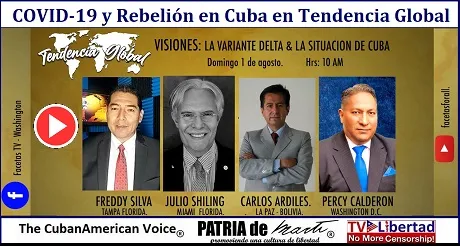 COVID 19 y Rebelióon en Cuba en Tendencia Global