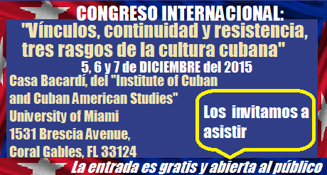 congreso internacional tres rasgos cultura cubana
