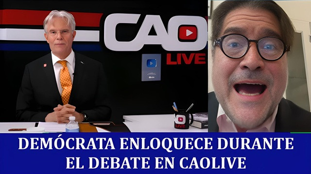 Demócrata enloquece durante el debate en CAO LIVE