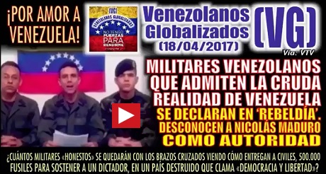 Militares Venezolanos se declaran en rebeldia